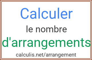 formule arrangement