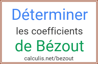 égalité de bézout