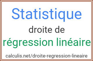 droite de régression linéaire
