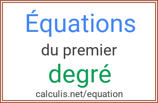 résoudre une équation