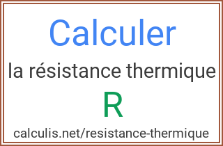 Résistance thermique
