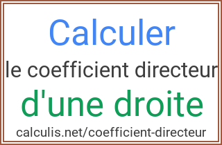  coefficient directeur