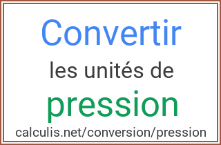  conversion pression