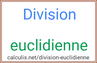  division euclidienne