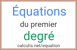  equation