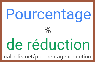  pourcentage reduction