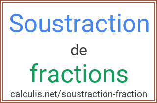  soustraction fraction