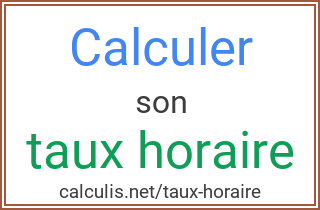 taux horaire
