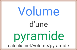  volume pyramide