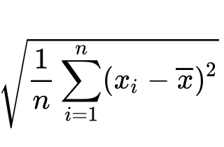 formule écart type