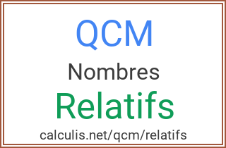  qcm relatifs 